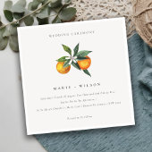 Invitation Minimal Chic Orange Boho Botanical Wedd