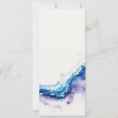 Invitation Minimal Coastal Sea Beach Wedding Menu Card (Dos)