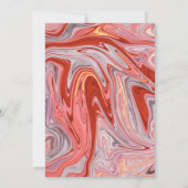 Invitation Minimal coloré Artiste Abstrait moderne Mariage (Dos)