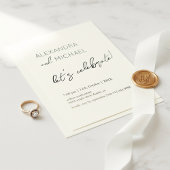 Invitation Minimal Cream Elegant Engagement Typography