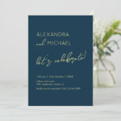 Invitation Minimal dark Elegant Engagement Typography (Debout devant)