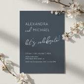 Invitation Minimal dark Elegant Engagement Typography