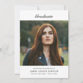 Invitation MINIMAL | dîner de remise de diplômes photo (Devant)