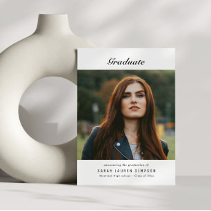 Invitation MINIMAL dîner de remise de diplômes photo