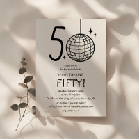Minimal Doodle 50e Anniversaire Boule Disco