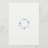 Invitation Minimal Dusty Blue Floral Wreath Wedding (Dos)