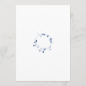 Invitation Minimal Dusty Blue Floral Wreath Wedding (Dos)