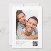 Invitation Minimal Dusty Blue Formal code qr site mariage (Dos)