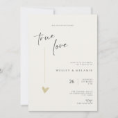 Invitation Minimal Elegant Calligraphy Typo Wedding  (Devant)