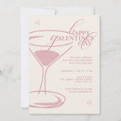 Invitation Minimal Elegant Chic Typography 2026 Galentine's (Devant)