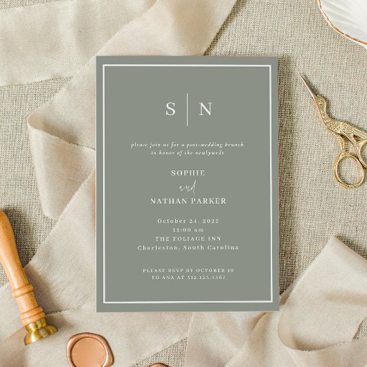 Invitation Minimal et chic | Élégant Brunch Post-Mariage