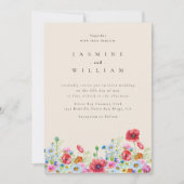 Invitation Minimal et chic | Fleur sauvage Boho Mariage (Devant)