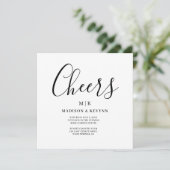 Invitation Minimal et chic | MARIAGE (Debout devant)
