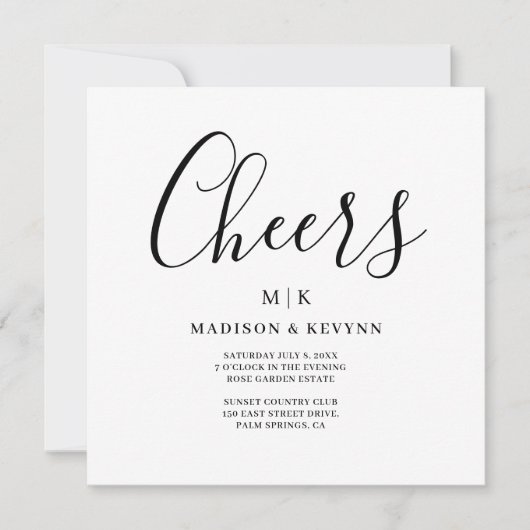 Invitation Minimal et chic | MARIAGE (Devant)