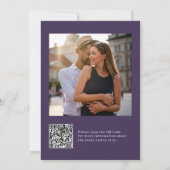 Invitation Minimal et chic | Photo du code QR de la partie En (Dos)
