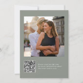 Invitation Minimal et chic | Photo du code QR de la partie En (Dos)