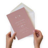 Invitation Minimal et chic | Terracotta et Mariage blanc