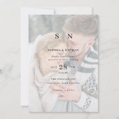 Invitation Minimal et chic | Votre photo avec Mariage superpo (Devant)