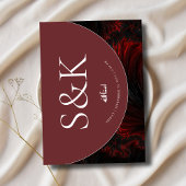 Invitation Minimal et élégant Bourgogne Mariage musulman isla