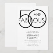 Invitation Minimal Fifty et Fabulux 50e Anniversaire (Devant / Derrière)