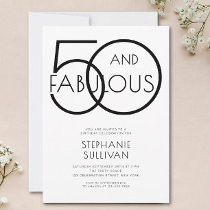 Invitation Minimal Fifty et Fabulux 50e Anniversaire