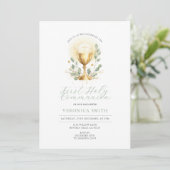Invitation Minimal First Holy Communion Gold Chalice Cross (Debout devant)
