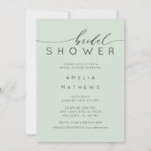 Invitation Minimal Green Bridal Shower (Devant)