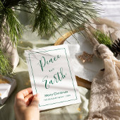 Invitation Minimal|Green Peace on Earth Christmas Card