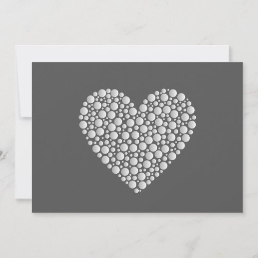Invitation Minimal Heart Circles – White Gradient on Dark  (Devant)