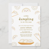 Invitation Minimal Kawaii Boho Bao Dumpling Baby Shower  (Devant)