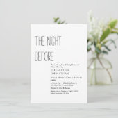 Invitation Minimal La Nuit Avant L'Invitation (Debout devant)