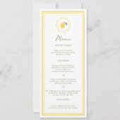 Invitation Minimal Lemon Amalfi Coast Wedding Menu Card (Devant)