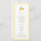 Invitation Minimal Lemon Amalfi Coast Wedding Program Card (Devant)