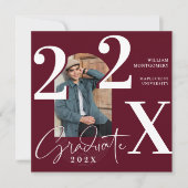 Invitation Minimal Modern Bold Graduation Year Arch Photo (Devant)