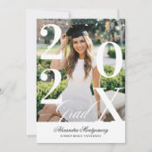 Invitation Minimal Modern Bold Graduation Year Photo Party (Devant)
