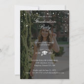 Invitation Minimal Modern Bold Graduation Year Photo Party (Dos)
