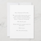 Invitation Minimal Modern Chic Photo Collage Baby Reveal Card (Dos)
