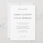 Invitation Minimal Modern Luxury Black & White Wedding Design (Devant)