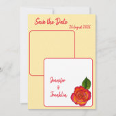 Invitation Minimal Modern Peace Rose Save the Date Wedding  (Devant)