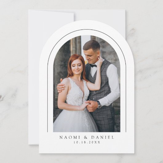 Invitation Minimal Modern Script Nothing Fancy Just Love Arch (Dos)