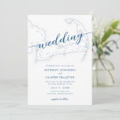 Invitation Minimal moderne Chatham Bars Inn Mariage (Debout devant)