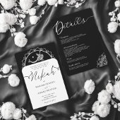 Invitation Minimal moderne Chick noir et blanc Nikah islamiqu