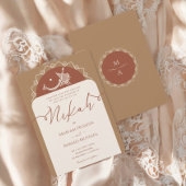 Invitation Minimal moderne Chick Terracotta Boho islamique Ni