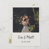 Invitation Minimal moderne | Détails du Mariage photo & (Devant / Derrière)
