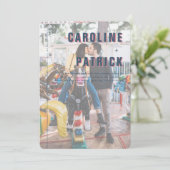 Invitation Minimal moderne | Détails du Mariage photo & (Debout devant)