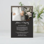 Invitation Minimal moderne | Détails du Mariage photo & (Debout devant)