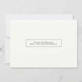 Invitation Minimal Moderne Économisez notre Date Photo Design (Dos)