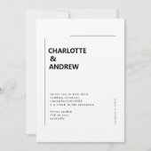 Invitation Minimal, moderne Einladung (Devant)