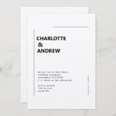 Invitation Minimal, moderne Einladung (Devant / Derrière)