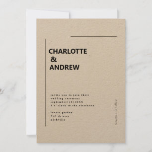 Invitation Minimal, moderne Einladung